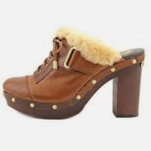Brown Vince Camuto Boot with fur Size 7